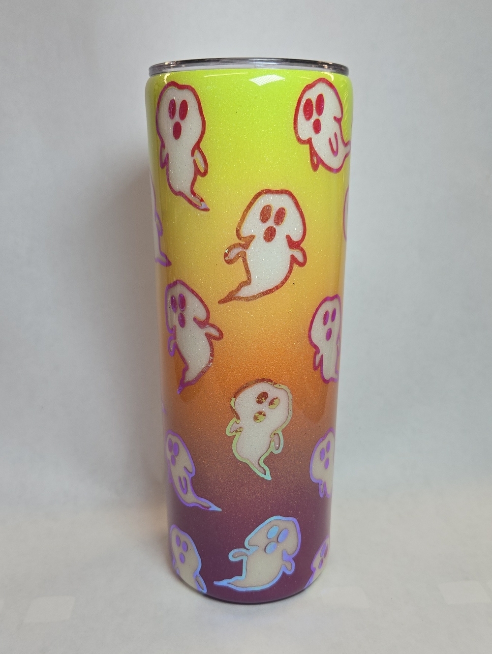 Ombre Ghost Stainless Tumbler - Yellow Orange Purple